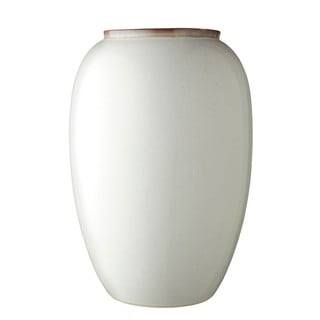 Krémová kameninová váza Bitz Basics Cream, výška 50 cm