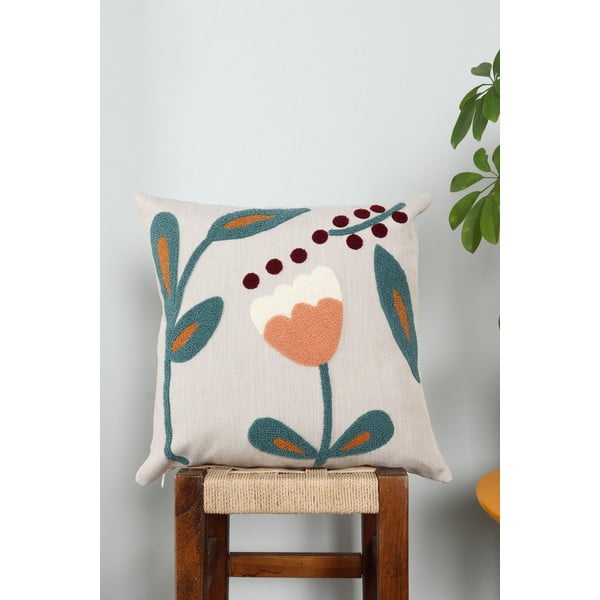 Lněný dekorační polštář 43x43 cm Fresya – Mioli Decor-image-1