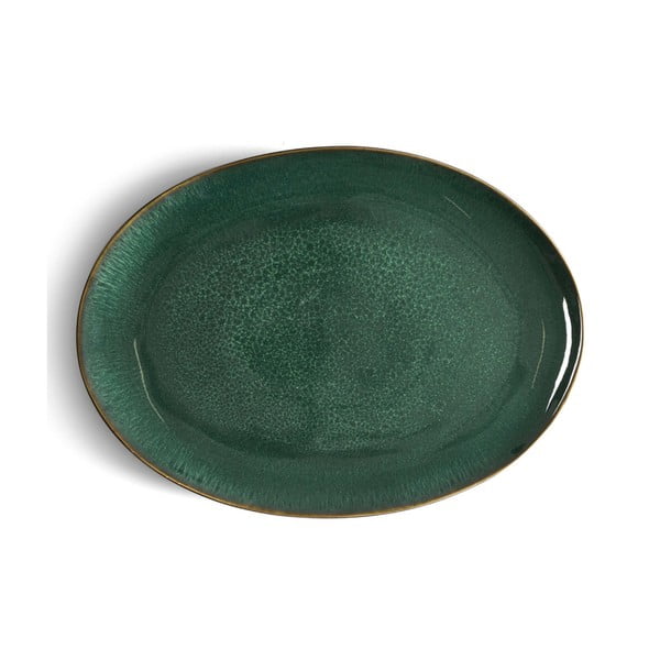 Zelený kameninový servírovací talíř Bitz Mensa