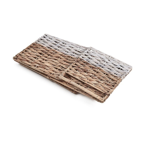 Proutěnný úložný box s bílým detailem Kave Home Woody-image-2