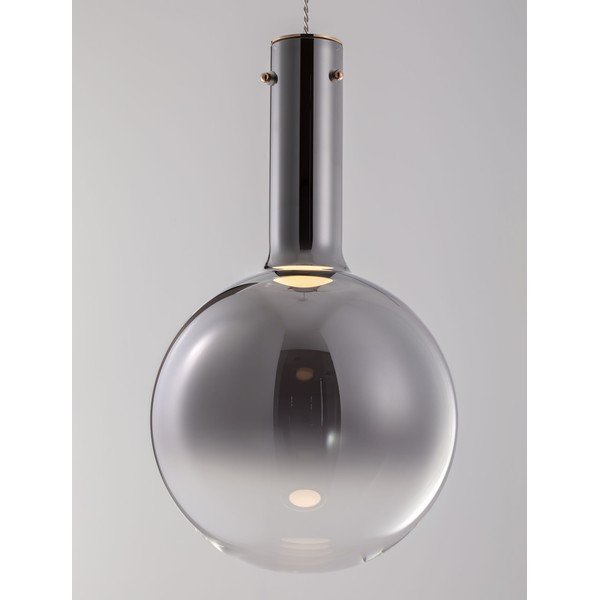 Šedé skleněné LED stmívatelné závěsné svítidlo ø 25 cm Nostos – Nova Luce-image-2