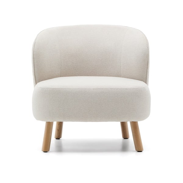 Krémové žinylkové křeslo Ulit – Kave Home-image-2