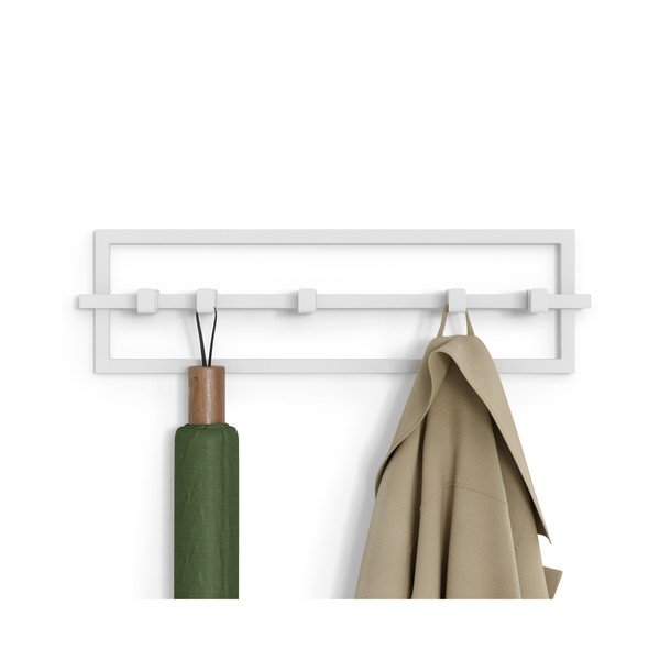 Bílý kovový nástěnný věšák Cubiko – Umbra-image-4