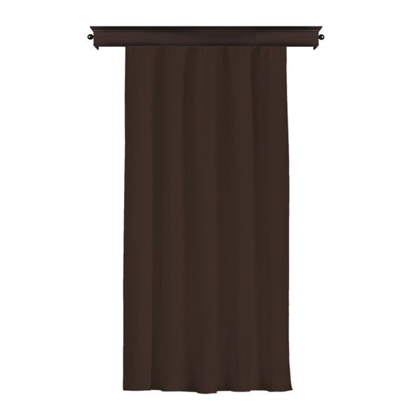 Tmavě hnědý závěs Curtain Nero, 140 x 260 cm