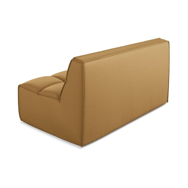 Koňakově hnědý modul pohovky z imitace kůže Kalai – Makamii-image-3