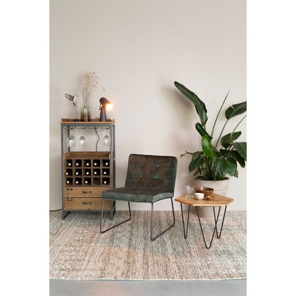 Šedá stolní lampa s kovovým stínidlem (výška 26,5 cm) Vesper – White Label-image-3