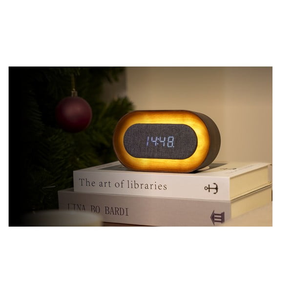 Digitální budík Lumos Walnut – Gingko-image-3