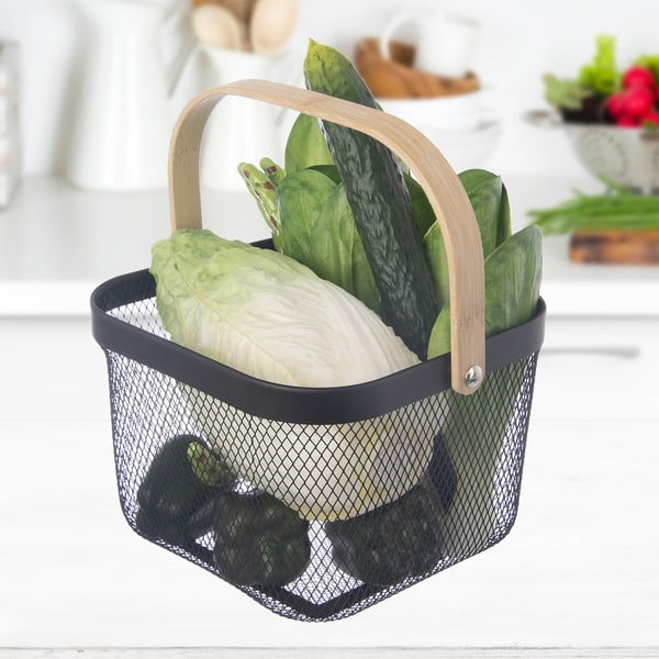 Drátěný kovový košík 24,5x24,5x30 cm Radka – Orion-image-4