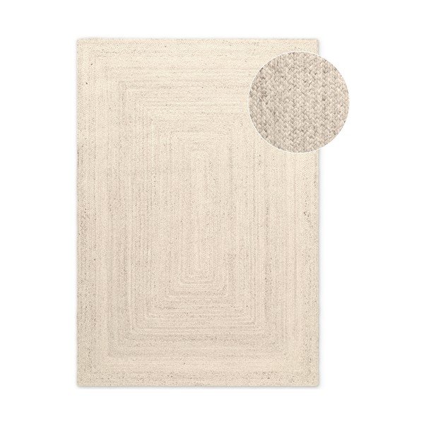 Krémový oboustranný/ručně tkaný jutový koberec 200x300 cm Juno – Hanse Home