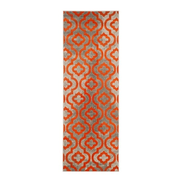 Vysoce odolný běhoun Floorita Evergreen Grey Orange, 70 x 275 cm