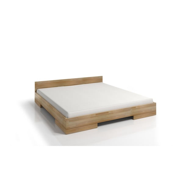 Dvoulůžková postel z bukového dřeva v přírodní barvě 200x200 cm Spectrum – Skandica