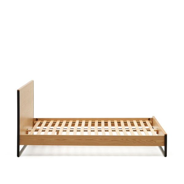 Dvoulůžková postel s roštem v přírodní barvě 160x200 cm Taiana – Kave Home-image-3