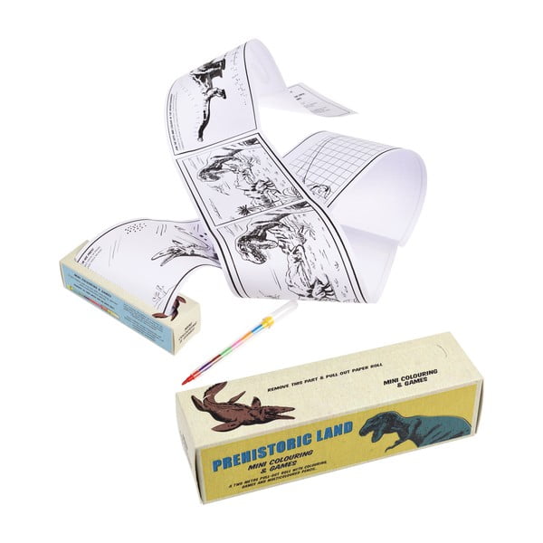 Cestovní sada dětských omalovánek a rébusů Rex London Prehistoric-image-3