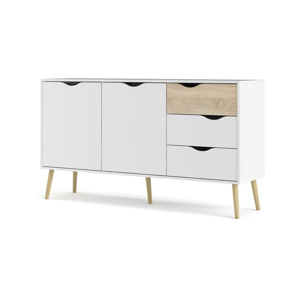 Bílá komoda 147x82x39 cm Oslo – Tvilum-image-2