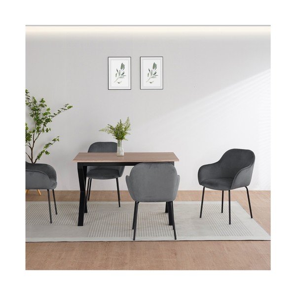Jídelní stůl s deskou v dubovém dekoru 80x120 cm Ipswich – Støraa-image-2