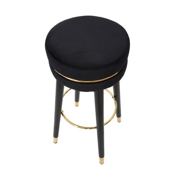 Černá/ve zlaté barvě čalouněná barová stolička (výška sedáku 74 cm) Paris – Mauro Ferretti-image-2