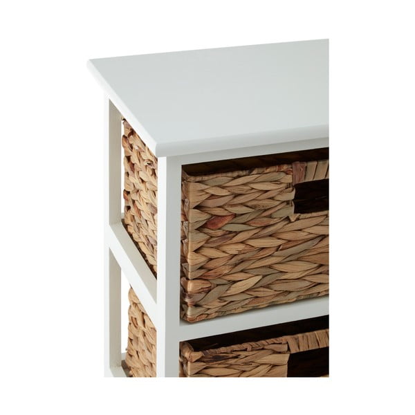 Koupelnový regál z masivu pavlovnie v bílo-přírodní barvě 41x70 cm Padstow – Premier Housewares-image-1