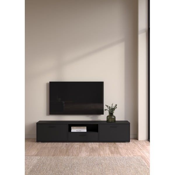 Černý TV stolek 177x38 cm Media – Tvilum-image-1