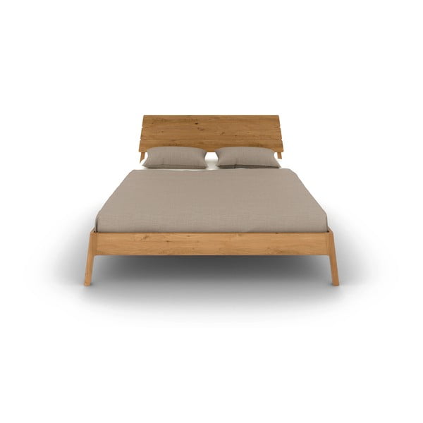 Dvoulůžková postel z dubového dřeva v přírodní barvě 160x200 cm Twig – The Beds-image-2