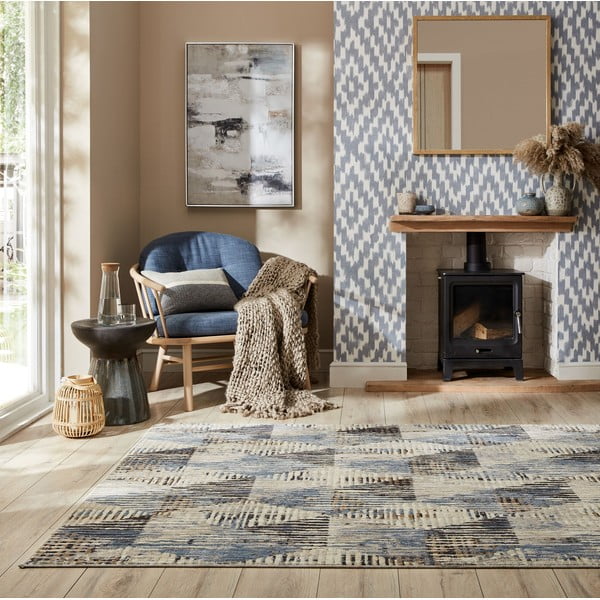 Modro-béžový koberec 120x170 cm Marly – Flair Rugs-image-1