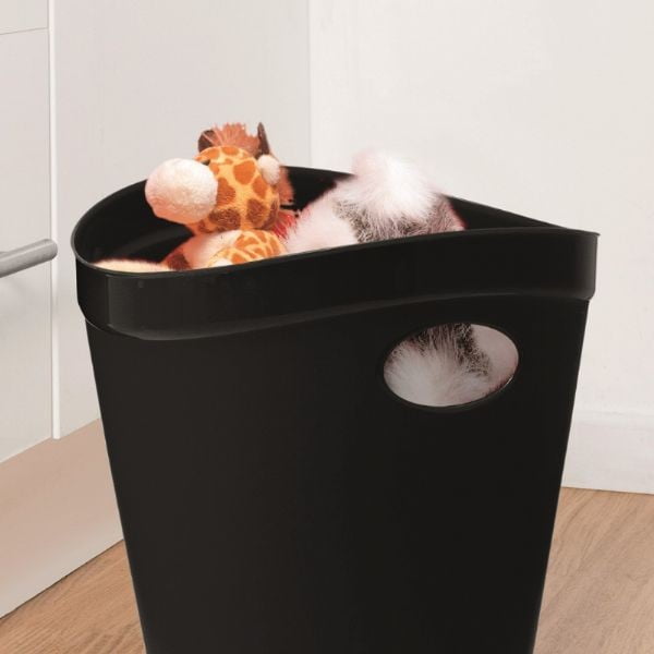 Černý odpadkový koš na papír Addis Flexi, 27 x 26 x 34 cm-image-1