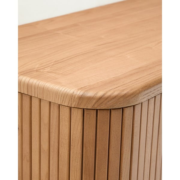 Závěsná skříňka pod umyvadlo v dekoru jasanu v přírodní barvě 90x40 cm Mailen – Kave Home-image-4