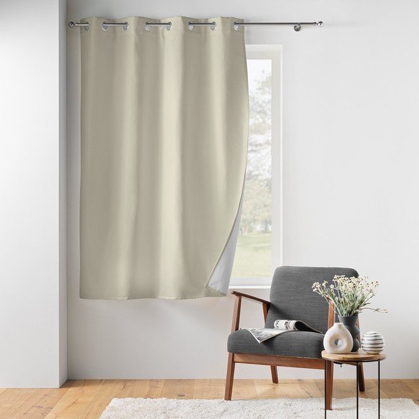 Béžový termo/dimout závěs z mikrovlákna 135x180 cm Micropolar – douceur d'intérieur-image-2