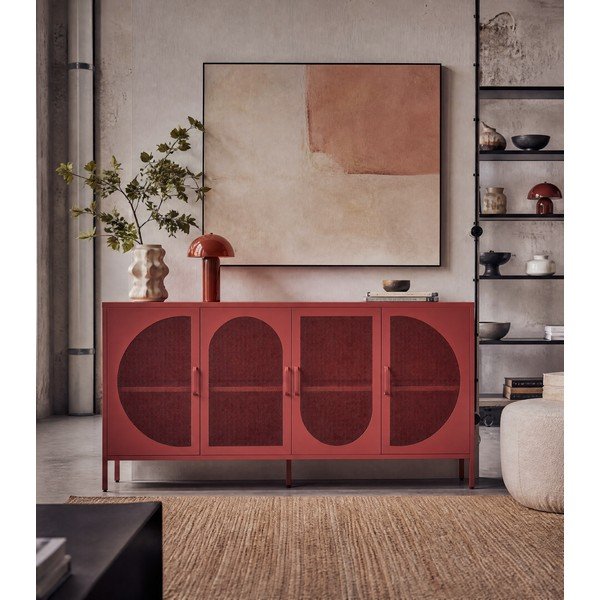 Komoda v cihlové barvě 160x90 cm Tayra – Marckeric-image-3