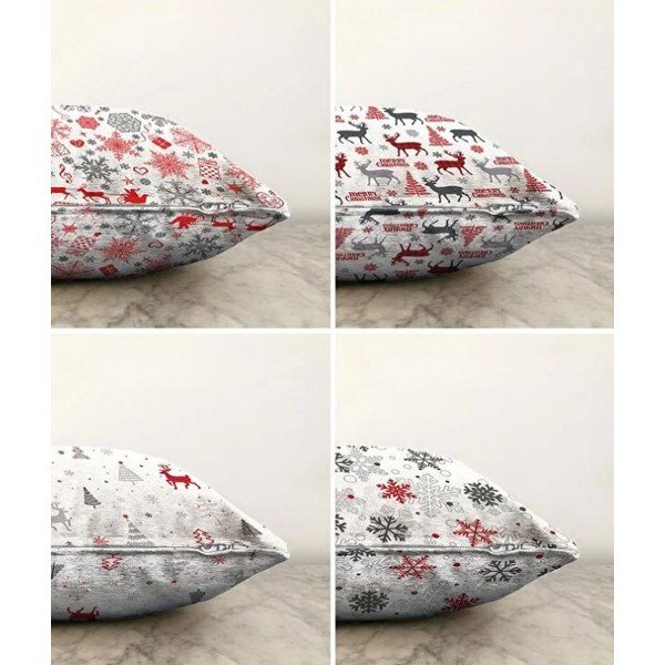Povlaky na polštáře v sadě 4 ks s vánočním motivem 43x43 cm Merry Christmas – Mila Home-image-1