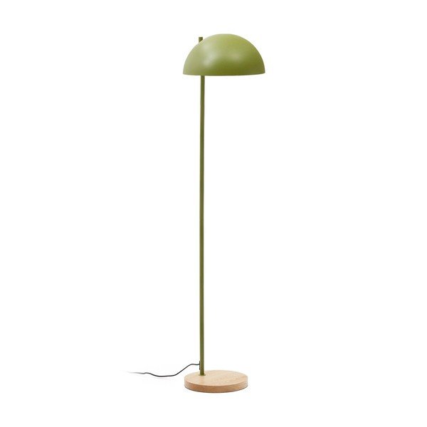 Zelená/v přírodní barvě stojací lampa s kovovým stínidlem (výška 150 cm) Catlar – Kave Home