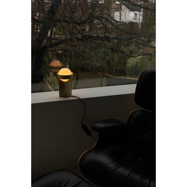 Stmívatelná stolní lampa ve zlaté barvě se skleněným stínidlem (výška 22 cm) Loop – tala-image-4