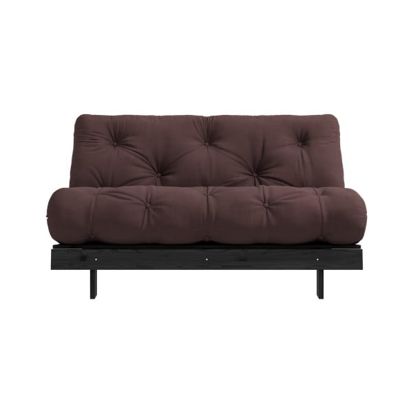 Tmavě hnědá rozkládací pohovka 140 cm Roots Black Night – Karup Design
