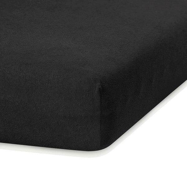 Černé napínací froté prostěradlo 240x220 cm Ruby – AmeliaHome-image-1