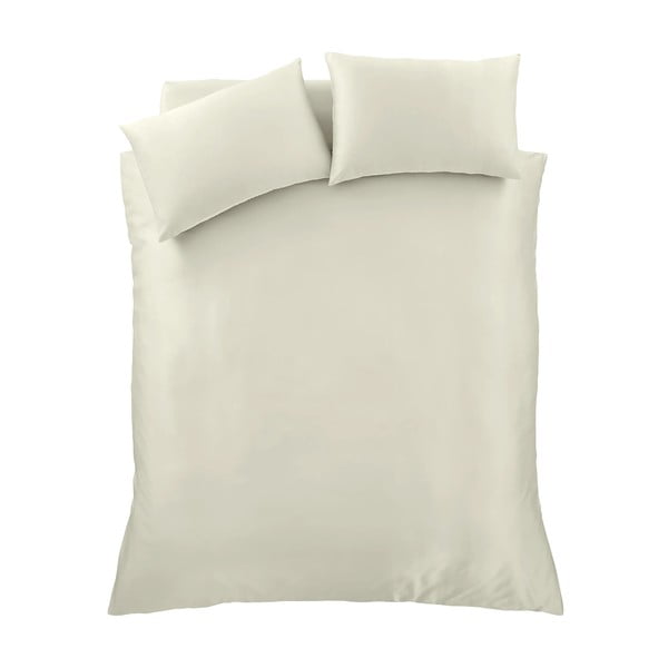 Béžové saténové povlečení na jednolůžko 135x200 cm Silky Soft – Catherine Lansfield