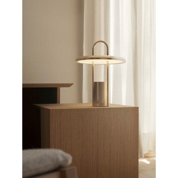 LED stmívatelná stolní lampa nerezová ve stříbrné barvě (výška 25 cm) Pier – Stelton-image-1