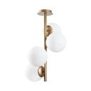 Bílé/v mosazné barvě stropní svítidlo se skleněným stínidlem ø 15 cm Faze – Opviq lights