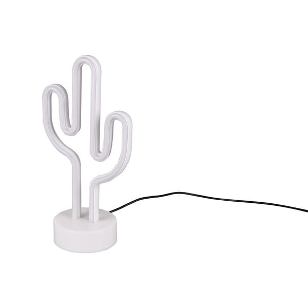 Bílá LED stolní lampa (výška 29 cm) Cactus – Trio