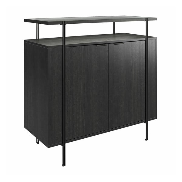 Černá nízká komoda v dekoru dubu 90x90 cm Wainwright - Queer Eye-image-1