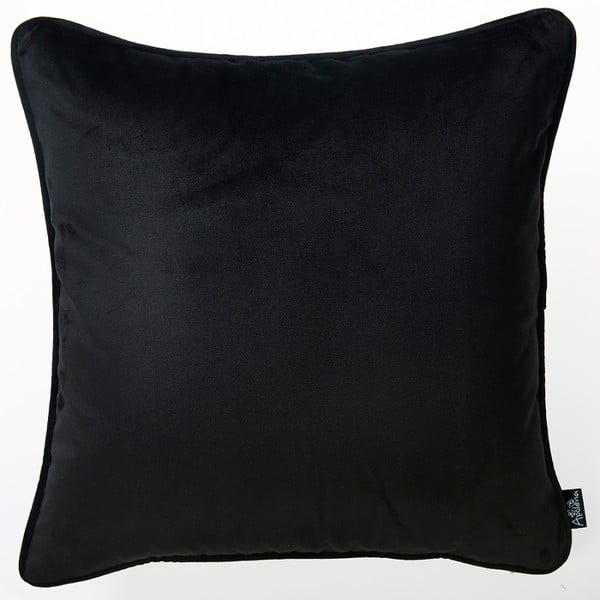 Černý povlak na polštář Apolena Velvet, 45 x 45 cm
