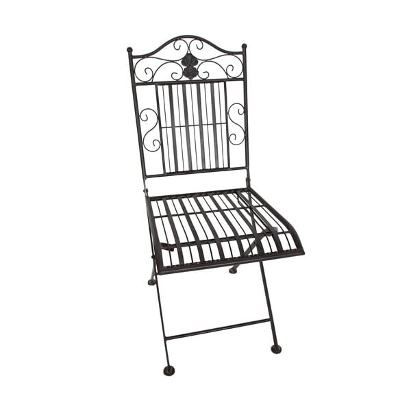 Tmavě hnědý kovový zahradní jídelní set pro 2 – Garden Pleasure-image-4