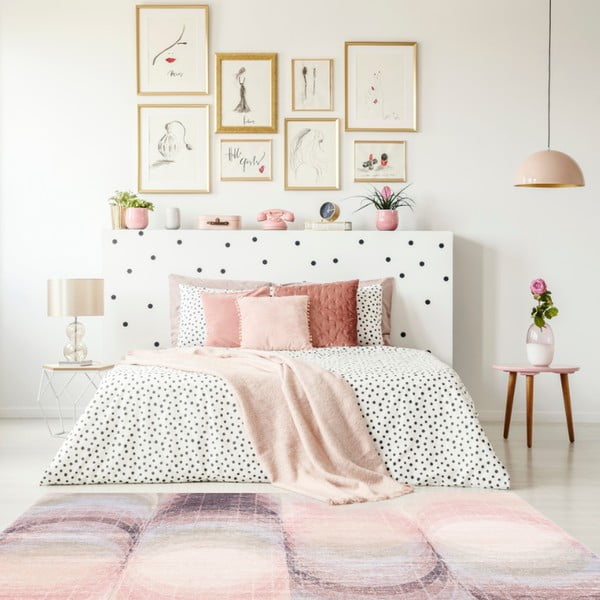 Světle růžový vlněný koberec 170x240 cm Kaola – Agnella-image-1