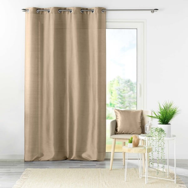 Béžový saténový závěs 140x240 cm Shana – douceur d'intérieur-image-3
