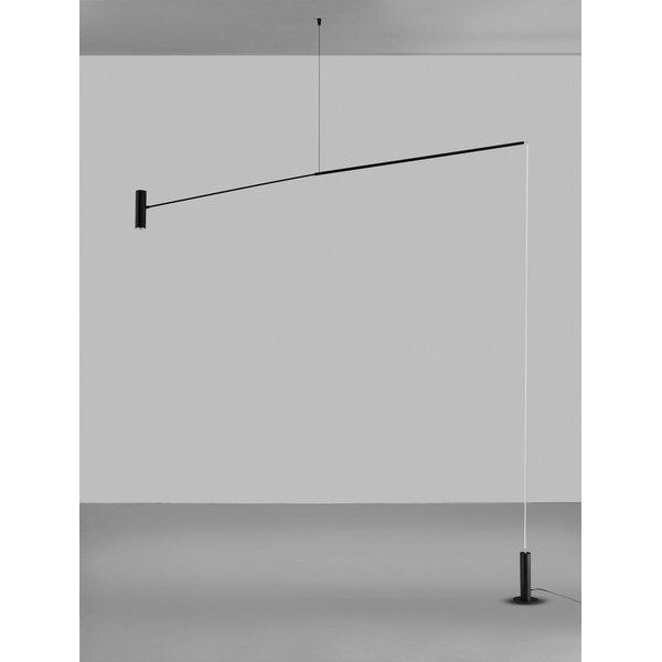 Matně černá kovová LED stojací lampa (výška 250 cm) Voice – Nova Luce-image-3