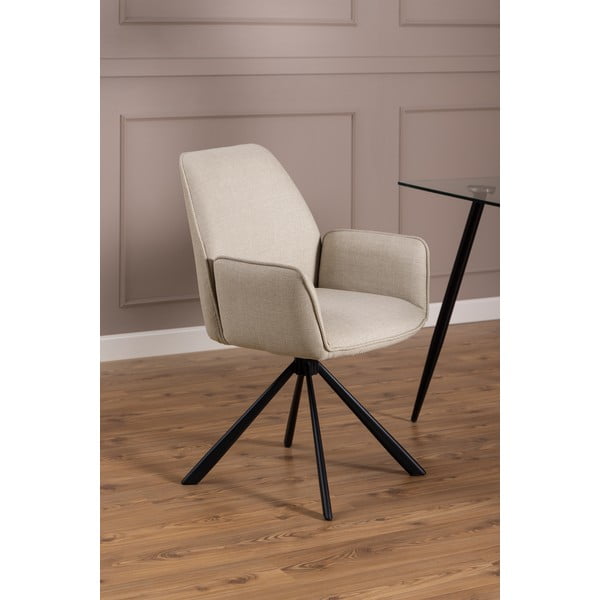 Béžová čalouněná jídelní křesla v sadě 2 ks s područkami Glenda – Actona-image-1