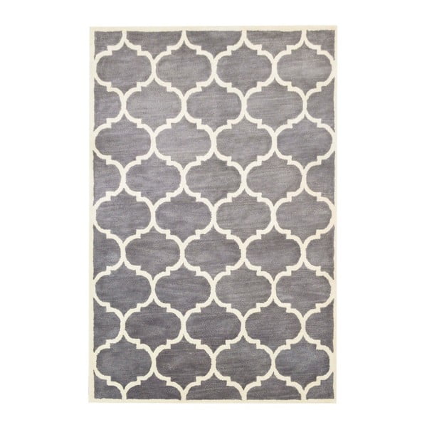 Ručně tuftovaný šedý koberec Bakero Florida, 244 x 153 cm
