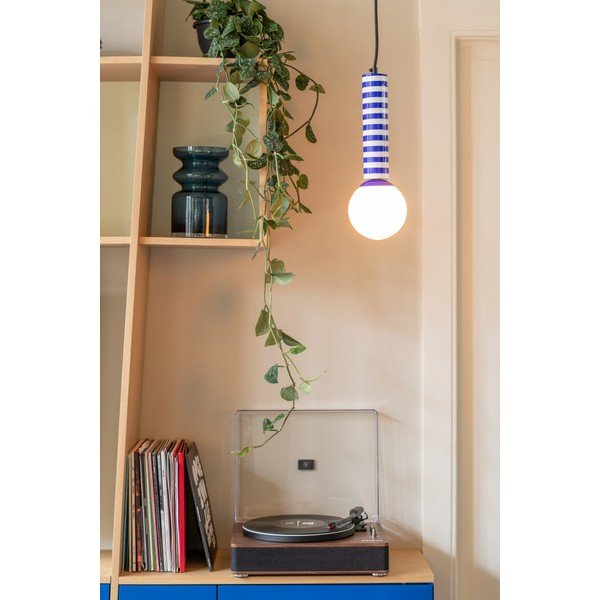 Modré kovové závěsné svítidlo ø 12 cm Rayado Retro – Leitmotiv-image-1