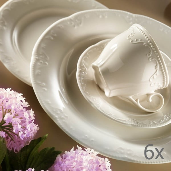 Sada 6 porcelánových šálků s podšálky Kutahya Elegance, 150 ml-image-1