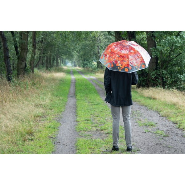 Transparentní holový deštník Esschert Design Ambiance Birdcage Fall Leaves, ⌀ 93 cm-image-3