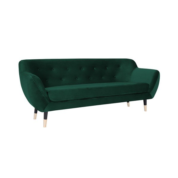 Zelená pohovka s černými nohami Mazzini Sofas Amelie, 188 cm-image-2