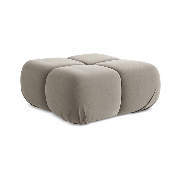 Béžová sametová modulární podnožka Lokua – Makamii-image-1